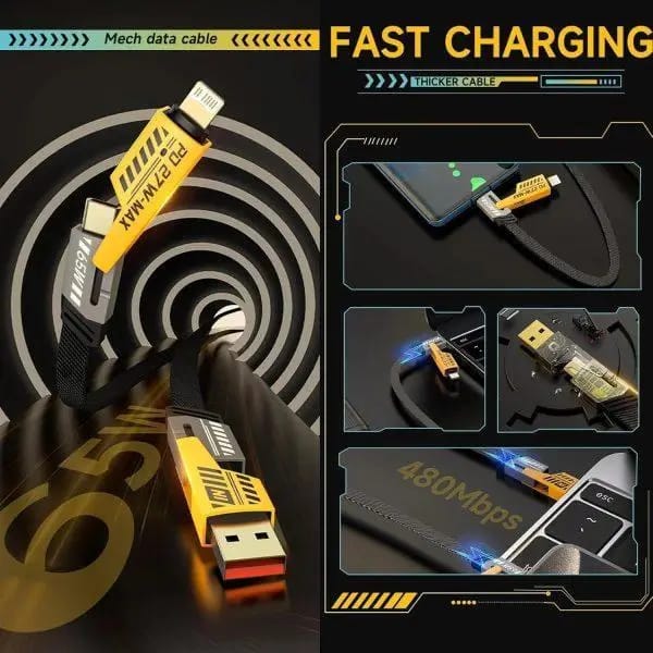 Charging Cable 65W 4 in 1 Super Fast charging Data cable